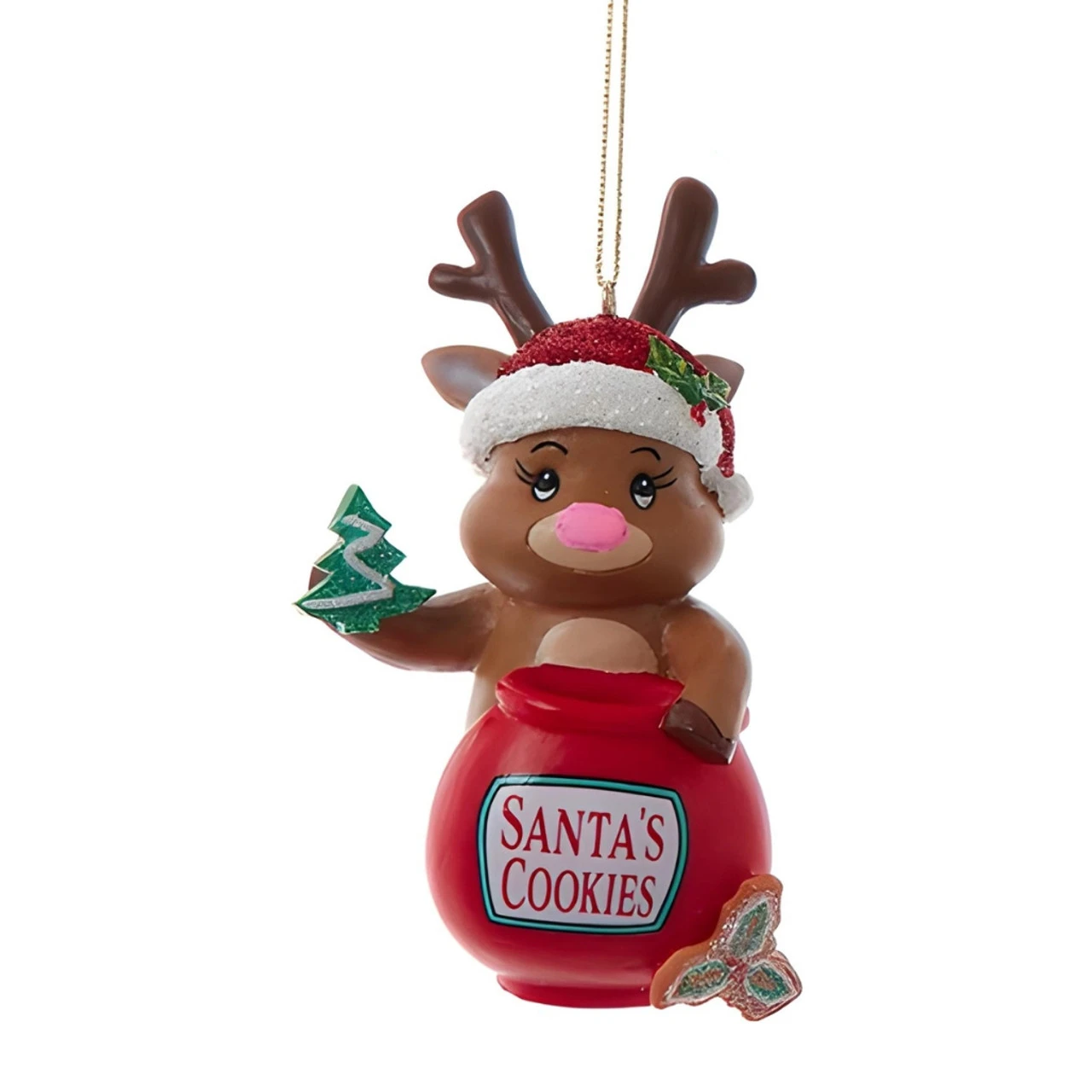 Kurt Adler Santas Cookies Reindeer Baker Ornament 1 Kurt Adler Santas Cookies Reindeer Baker Ornament