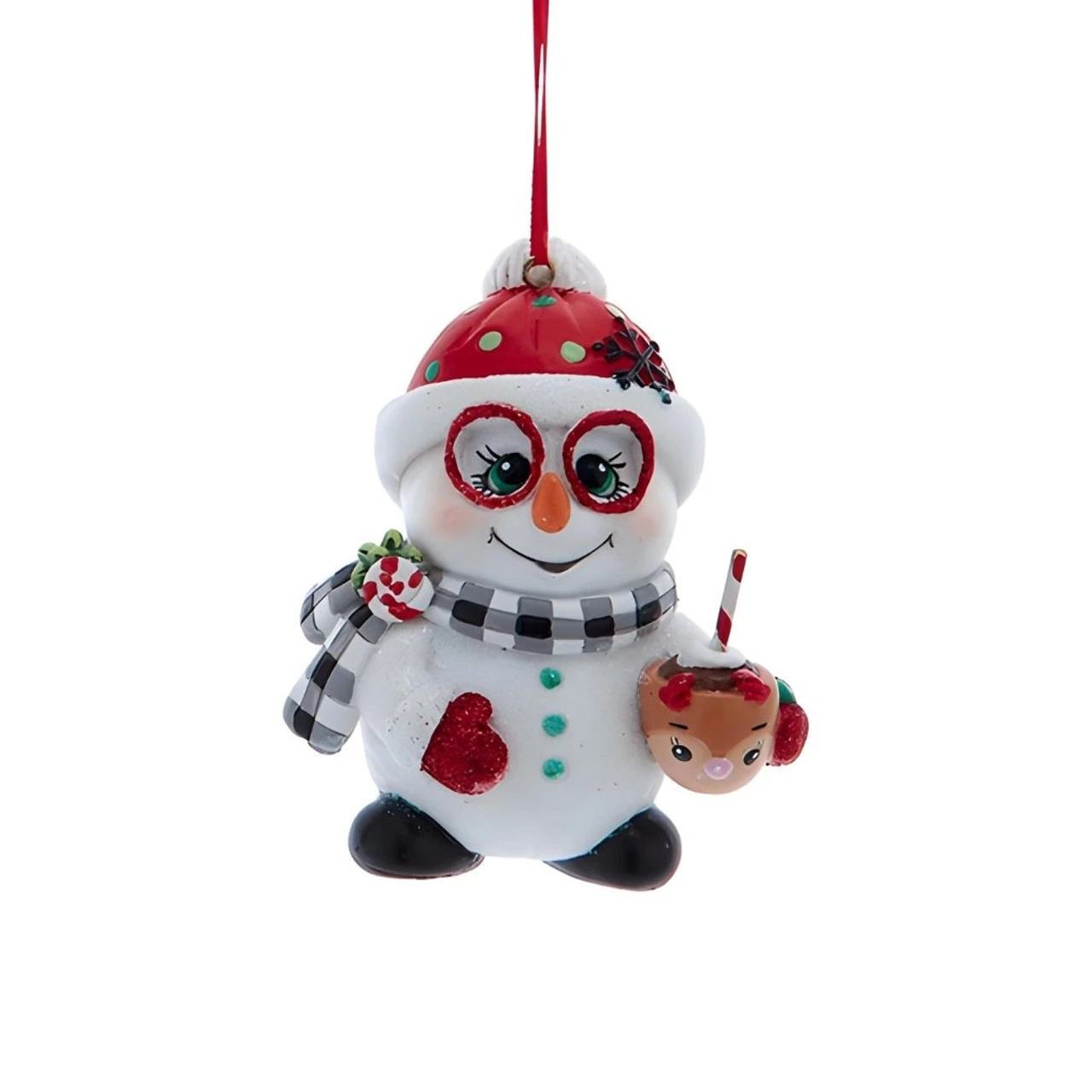 Kurt Adler Snowman With Cocoa Ornament 1 Kurt Adler Snowman With Cocoa Ornament