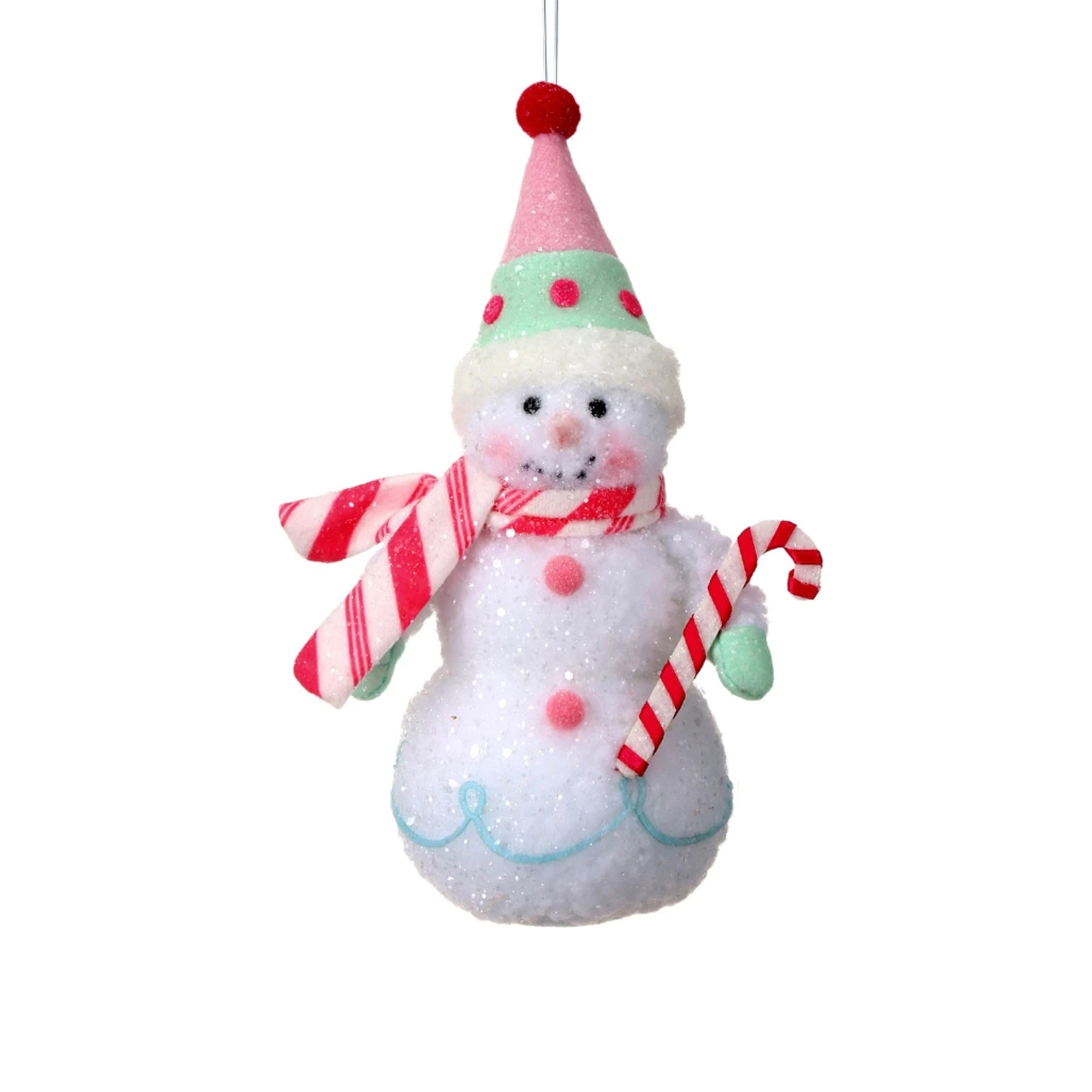 Soo Sweet Treats Snowman Holding Candy Cane Ornament 1 Soo Sweet Treats Snowman Holding Candy Cane Ornament