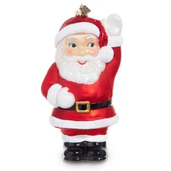 Waving Santa Ornament