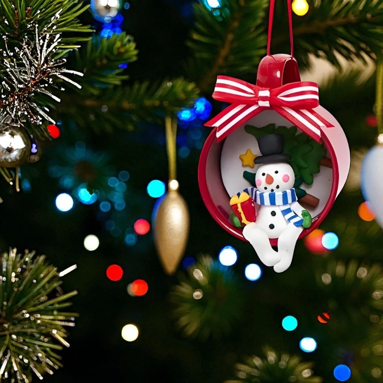 Kurt Adler Snowman Sitting In Cup Ornament 2 Kurt Adler Snowman Sitting In Cup Ornament - Image 2