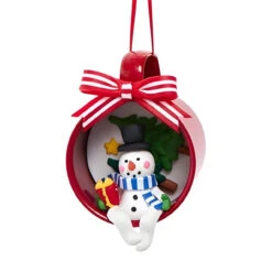 Kurt Adler Snowman Sitting In Cup Ornament
