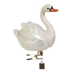 White Swan Clip-On Ornament