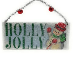 Holly Jolly Vintage Art Ornament