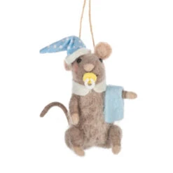 Blue Baby Mouse Ornament