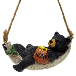 Kurt Adler Black Bear With Honey Pot Ornament