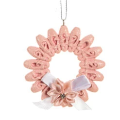 Ballet Shoe Pink Wreath Ornament