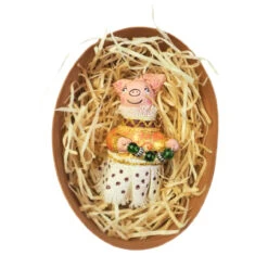 Ukrainian Handcrafted Dancing Pig Christmas Ornament 7 Ukrainian Handcrafted Dancing Pig Christmas Ornament -Christmas Loft Shop 017019 in straw 92935.1701824357