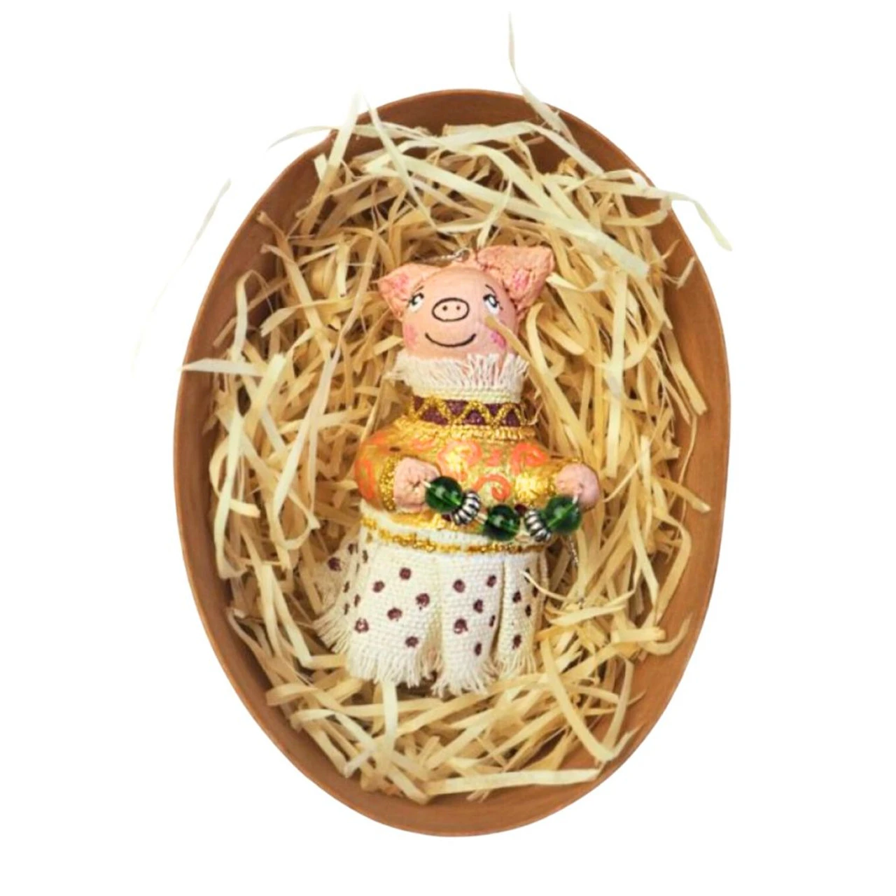 Ukrainian Handcrafted Dancing Pig Christmas Ornament 3 Ukrainian Handcrafted Dancing Pig Christmas Ornament - Image 3