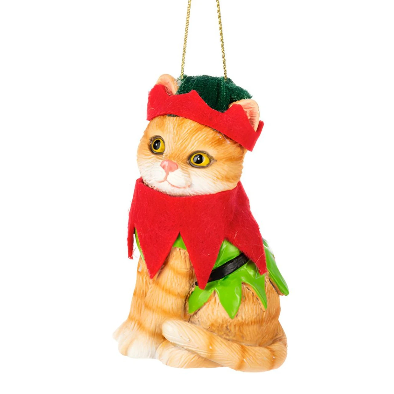 Navidad Cat With Elf Hat Ornament 1 Navidad Cat With Elf Hat Ornament