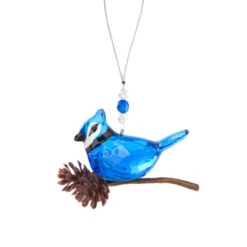 Winter Pinecone Blue Jay Ornament 6 Winter Pinecone Blue Jay Ornament -Christmas Loft Shop 017388 2 89921.1746456567