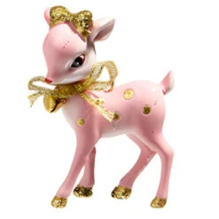 Vintage Pink Deer - Head Down Ornament