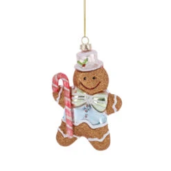 Glass Gingerbread Boy Ornament