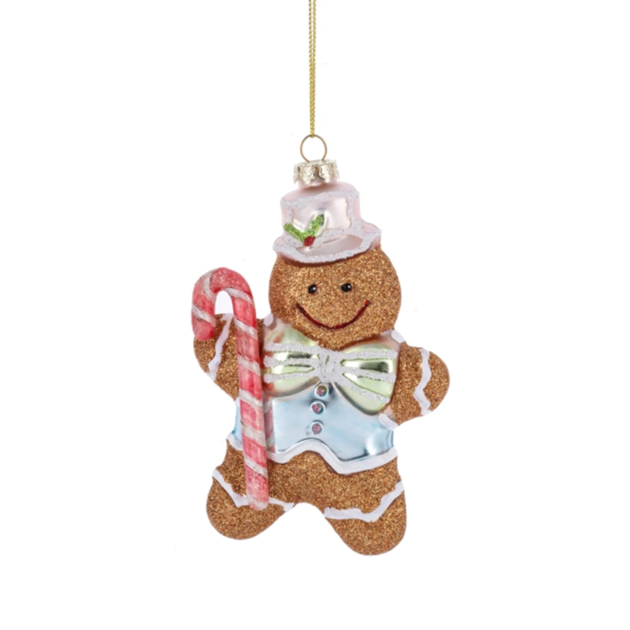 Glass Gingerbread Boy Ornament 1 Glass Gingerbread Boy Ornament