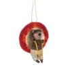 Wool Bear With Mushroom Hat Ornament