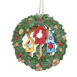 Wreath Bird Houses Ornament