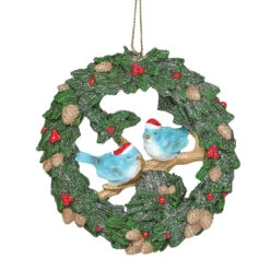 Wreath Blue Bird Ornament