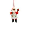 Kurt Adler Black Santa Holding Toy Train Ornament