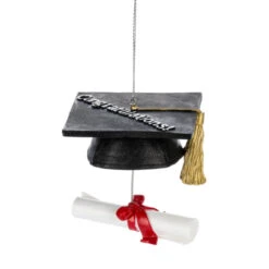 Graduation Hat With Diploma Ornament