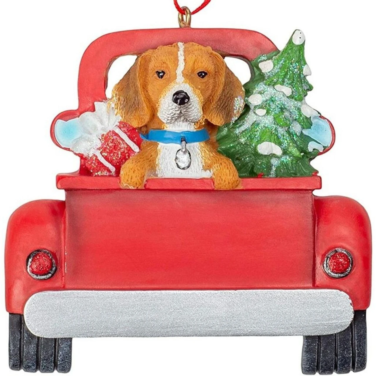 Kurt Adler Personalized Beagle In Back Of Truck Ornament 1 Kurt Adler Personalized Beagle In Back Of Truck Ornament