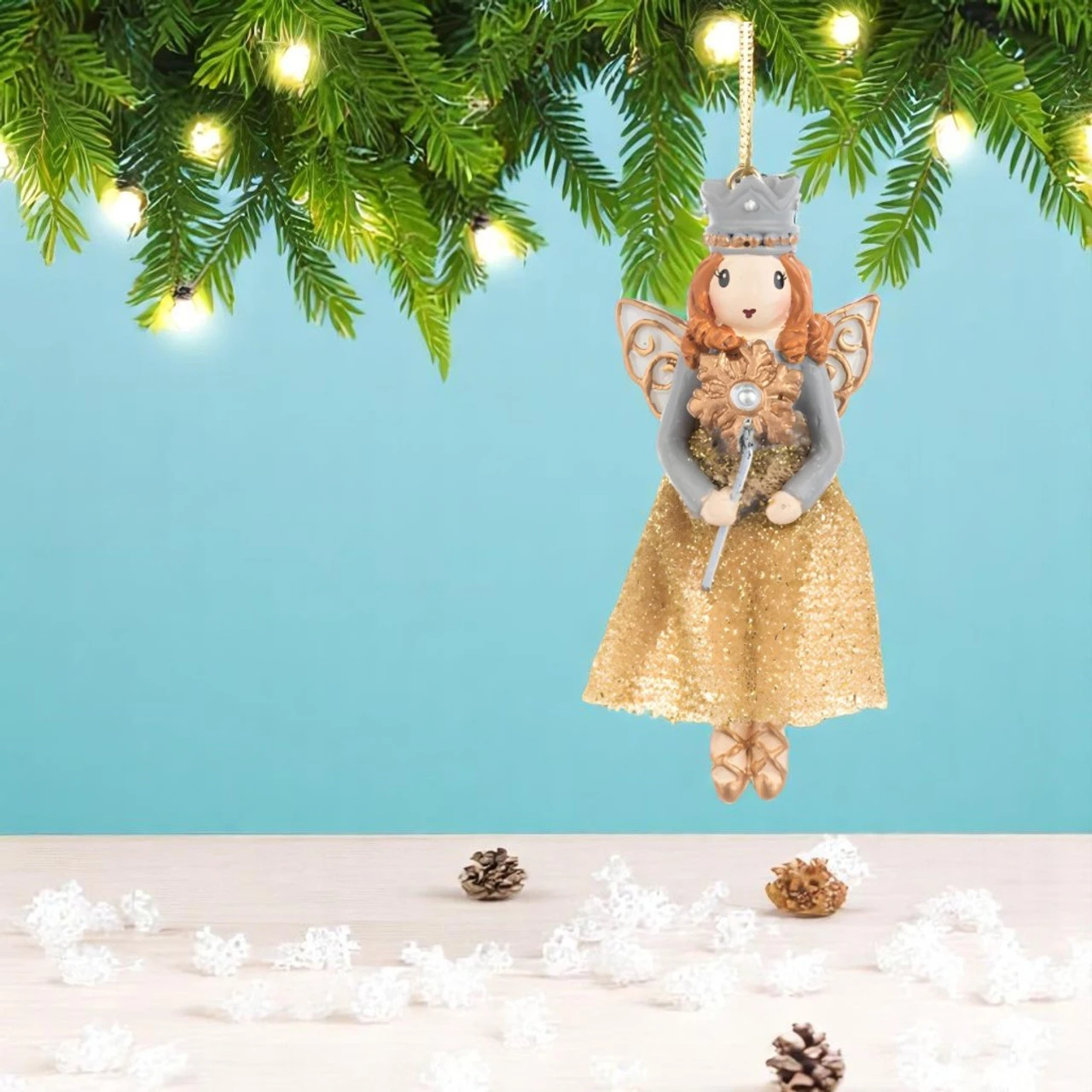 Sugarplum Fairies Gold Fairy Ornament 2 Sugarplum Fairies Gold Fairy Ornament - Image 2