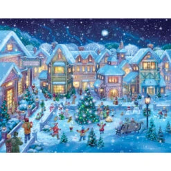 Holiday Village Square Paper Advent Calendar