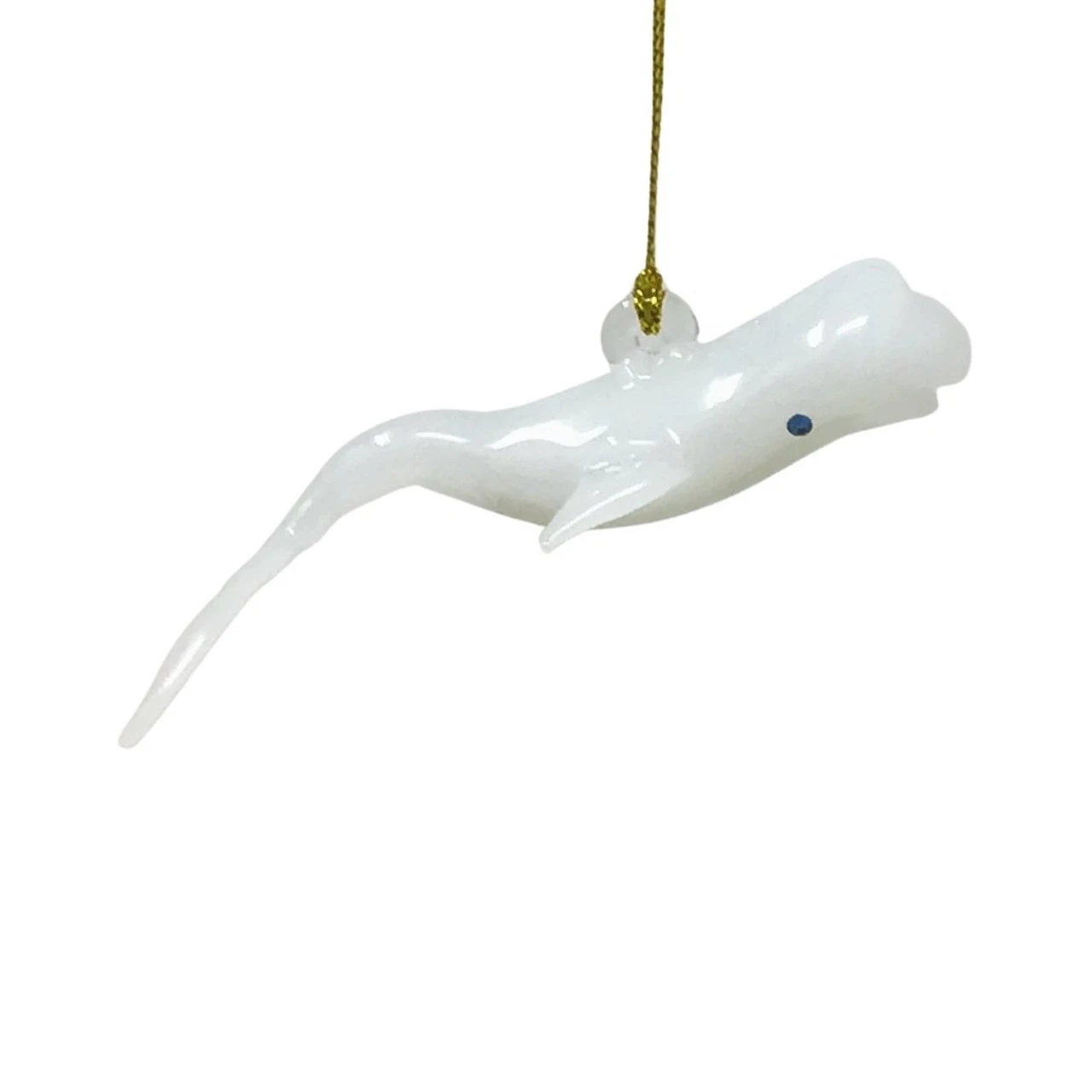 Egyptian Museum Glass Beluga Whale Ornament 1 Egyptian Museum Glass Beluga Whale Ornament