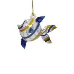 Egyptian Museum Glass Colorful Pufferfish Ornament