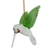 Green Hummingbird Glass Ornament