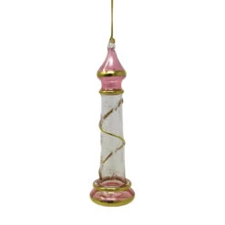 Egyptian Museum Pink Lighthouse Glass Ornament