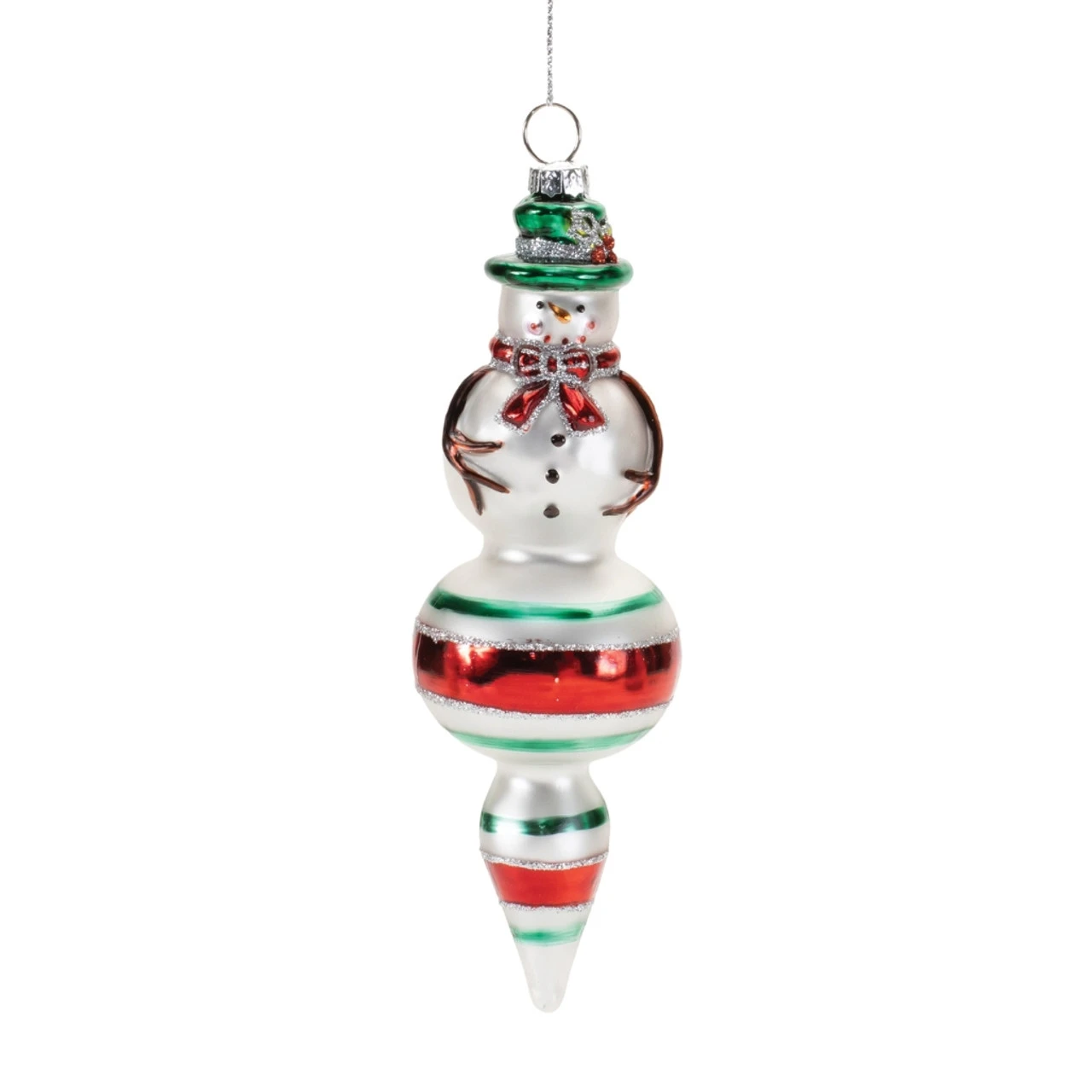 Festive Snowman Finial Ornament 1 Festive Snowman Finial Ornament