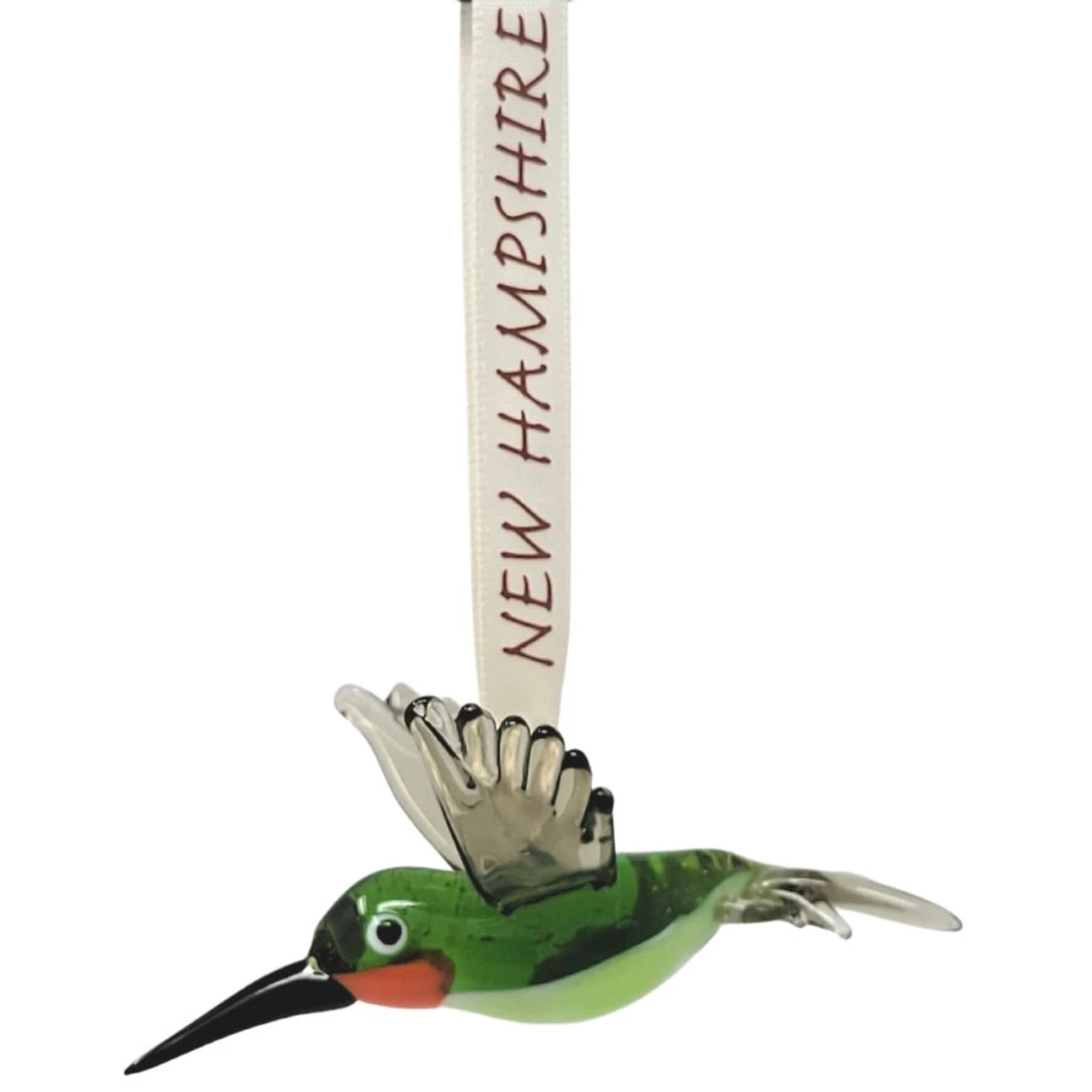 Hand Blown Glass New Hampshire Hummingbird Ornament 1 Hand Blown Glass New Hampshire Hummingbird Ornament