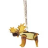 Hand Blown Glass New Hampshire Amber Moose Ornament