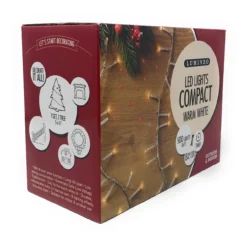 Lumineo 500 LED Warm White Compact Lights Transparent Wire -Christmas Loft Shop 070321 angle pic 24167.1604191554
