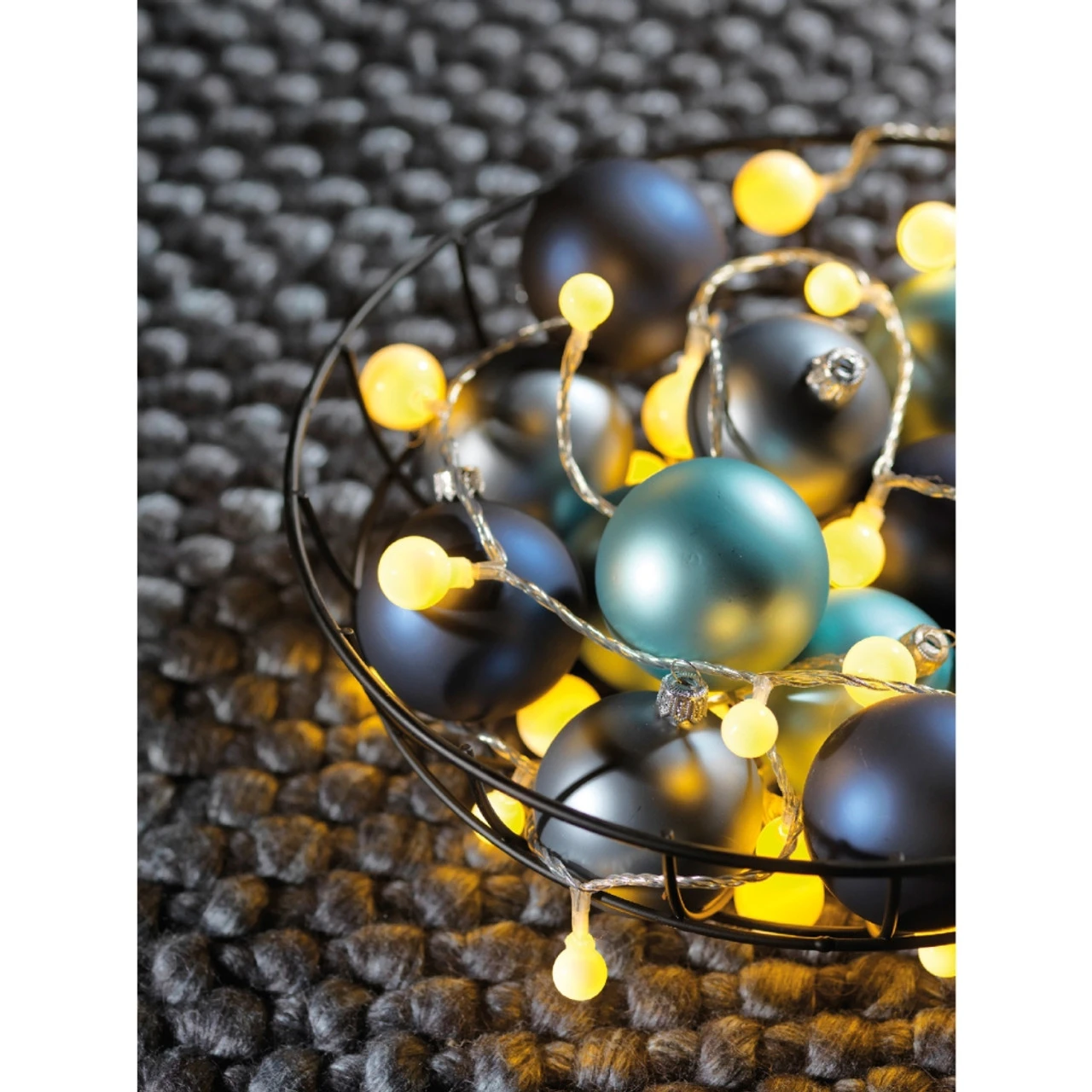 Lumineo 120 LED Warm White Cherry Lights, Black Wire, 29.5 Ft, Indoor/Outdoor 5 Lumineo 120 LED Warm White Cherry Lights, Black Wire, 29.5 Ft, Indoor/Outdoor - Image 5