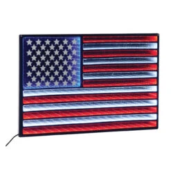 Hanging American Flag Infinity Light