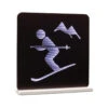 LED Skier Plaque