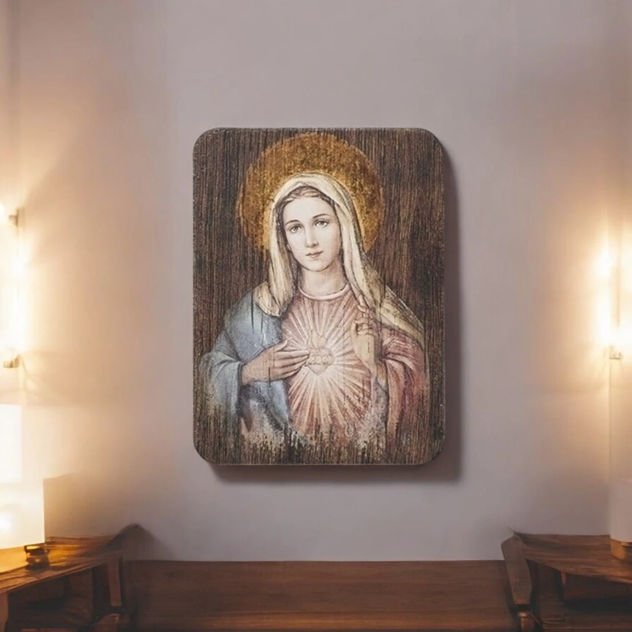 Immaculate Heart Of Mary Wall Plaque 2 Immaculate Heart Of Mary Wall Plaque - Image 2
