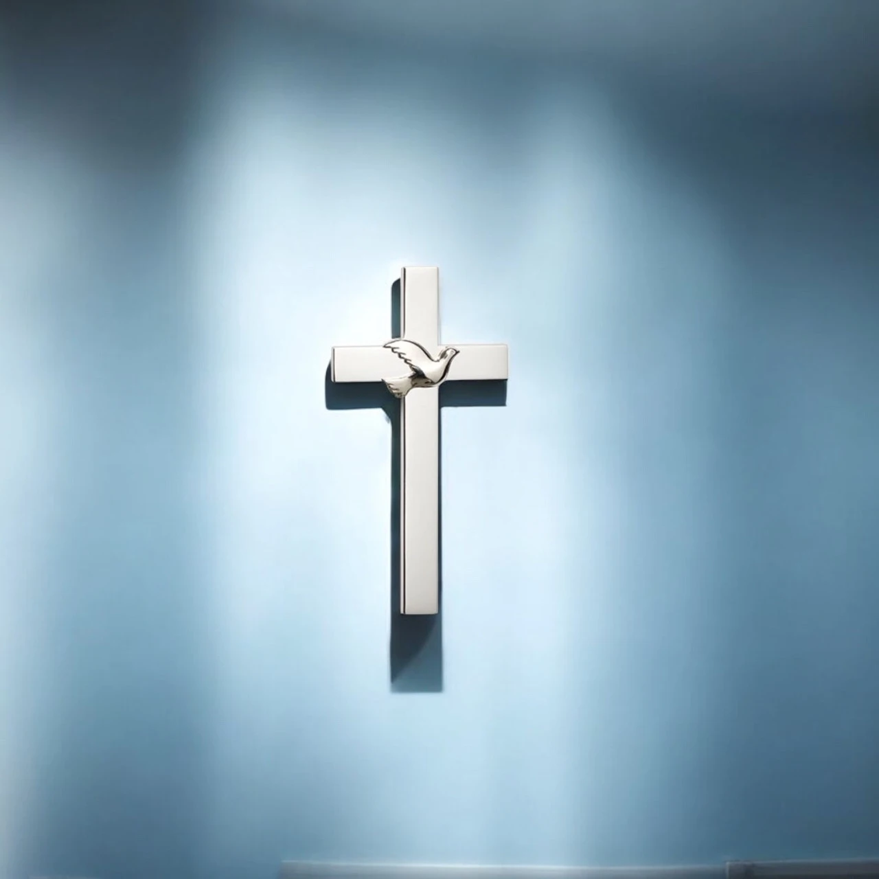 Confirmation Cross W/Dove - Silver 2 Confirmation Cross W/Dove - Silver - Image 2