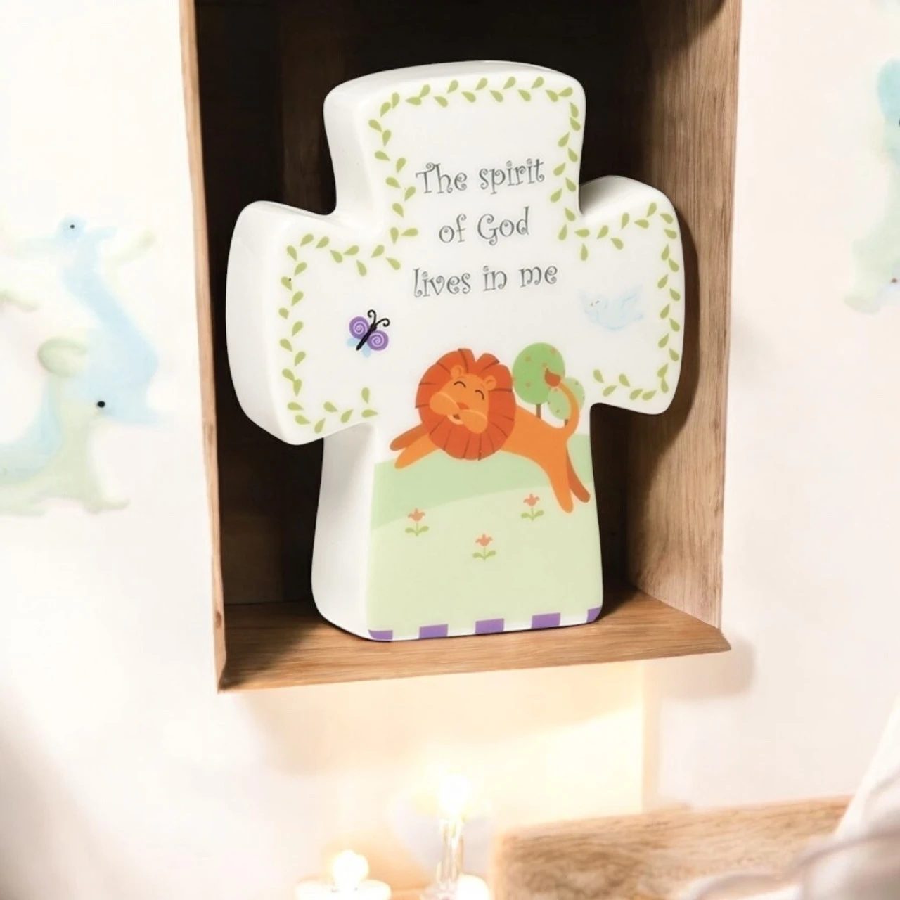 God Created Everything Musical Cross - Lion 2 God Created Everything Musical Cross - Lion - Image 2