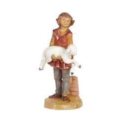 Fontanini 5in Scale Ari Shepherd With Sheep Nativity Figurine