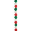 Red & Green Pom Pom Garland