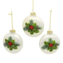 Kurt Adler Glass Cardinal With Holly Set Of 3 Ornaments 7 Kurt Adler Glass Cardinal With Holly Set Of 3 Ornaments -Christmas Loft Shop 101106 1 31945.1751378155
