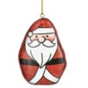 Santa Pebble Art Ornament
