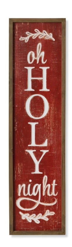 Holy Night Standing Wood Sign