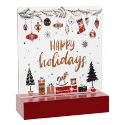 LED Light Up Happy Holidays Tabletop Decor
