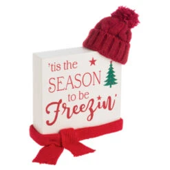 Tis The Season Block Sign -Christmas Loft Shop 120398B 1 83075.1746632647