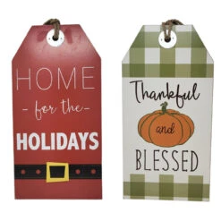 2 Sided Holiday Wooden Sign