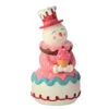 Sweets Candy Snowman Figurine Holding Cupcake
