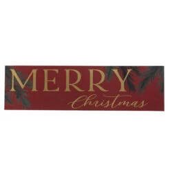 Classic 42 Inch Red Merry Christmas Wooden Wall Sign